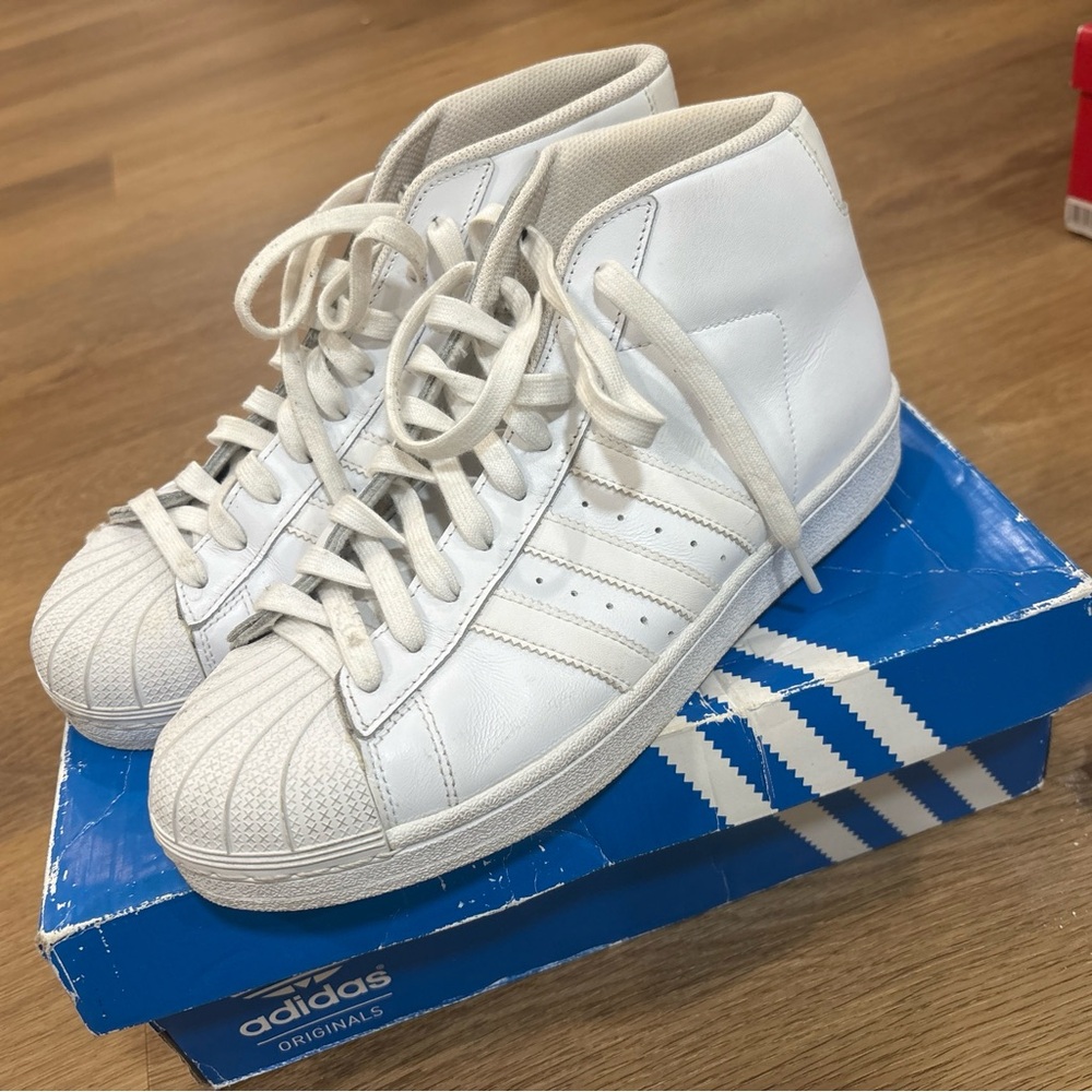 Adidas Superstar  Custom White High-Top Sneakers